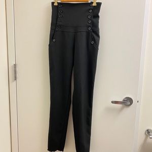 BCBG MAXAZRIA black high waist button pants